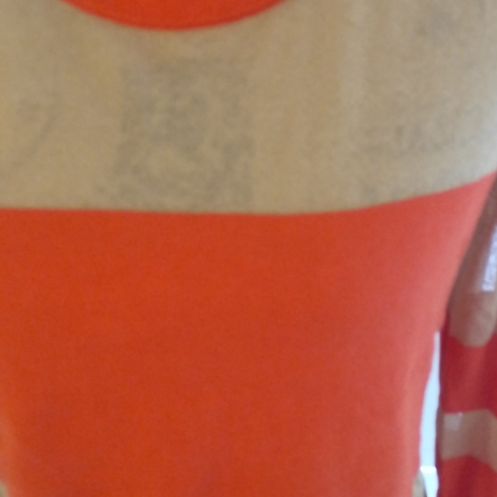 Orange & Tan Sheer Top - Picture 8 of 12